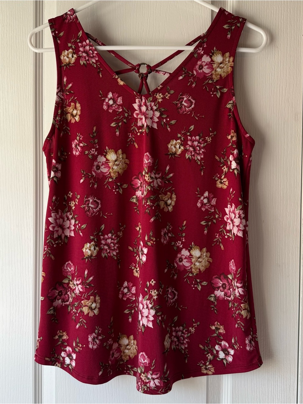 Papermoon Red Floral Tank Top